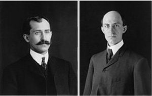 Orville and Wilbur Wright in 1903
